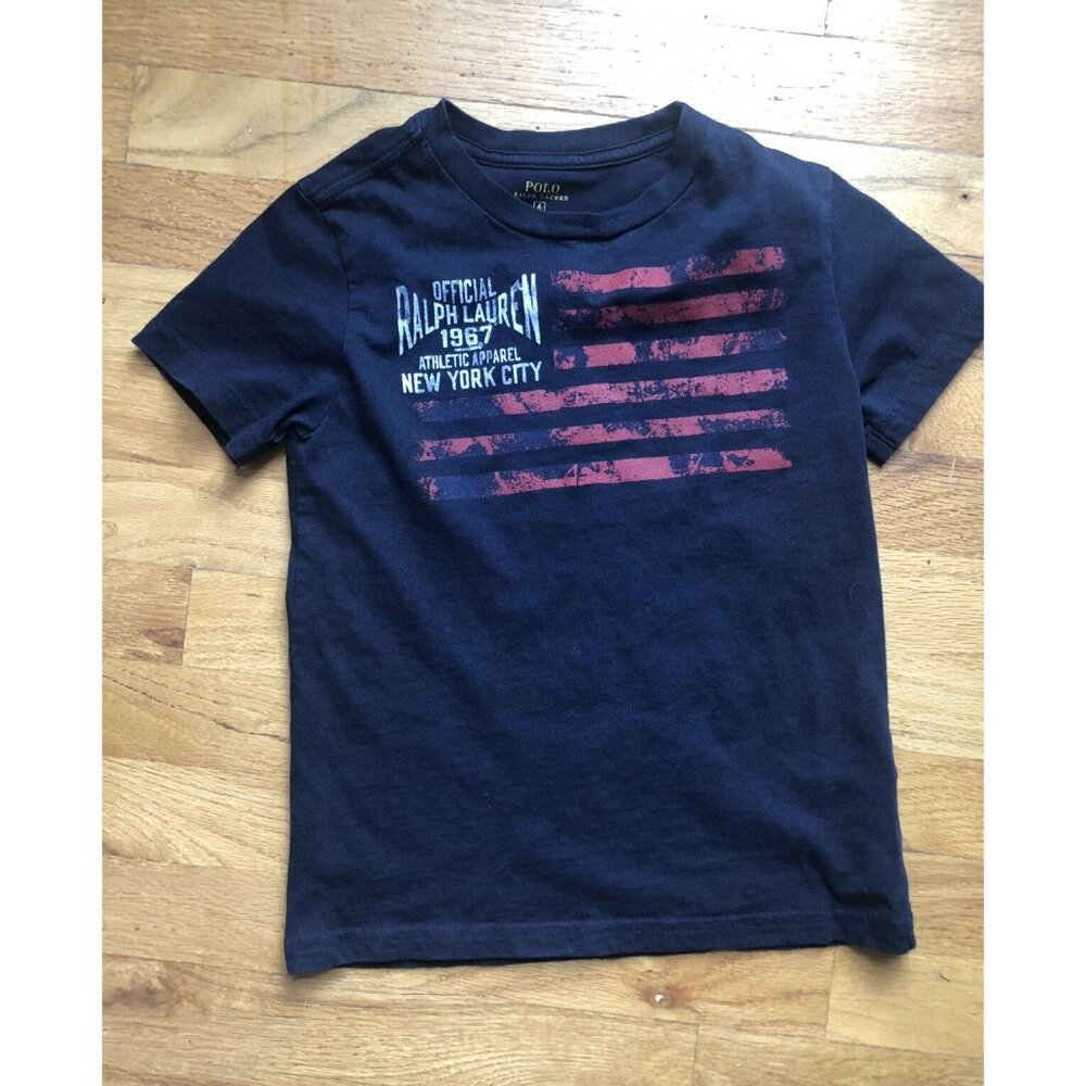 Ralph Lauren Polo Navy Blue Tee Size 6